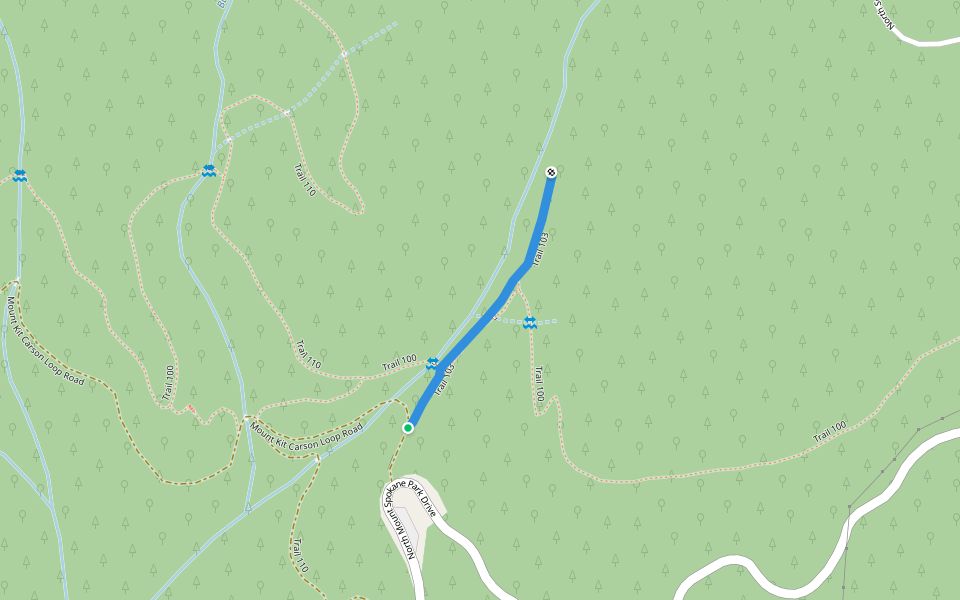Trail 103 walking route map in Mead