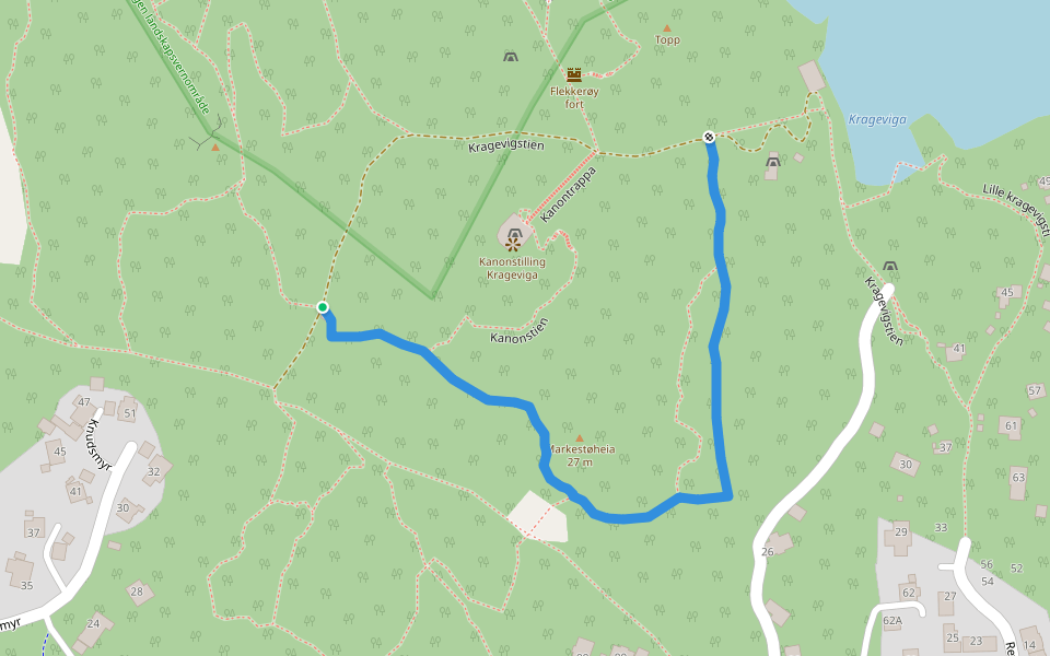 Den første walking route map in Skålevik