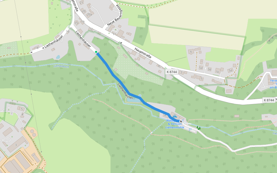 Liethenhäuser walking route map in Gohrisch