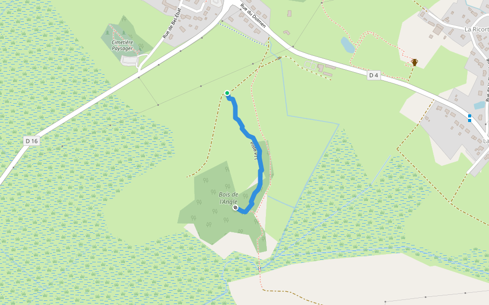 Piste VTT walking route map in Crossac