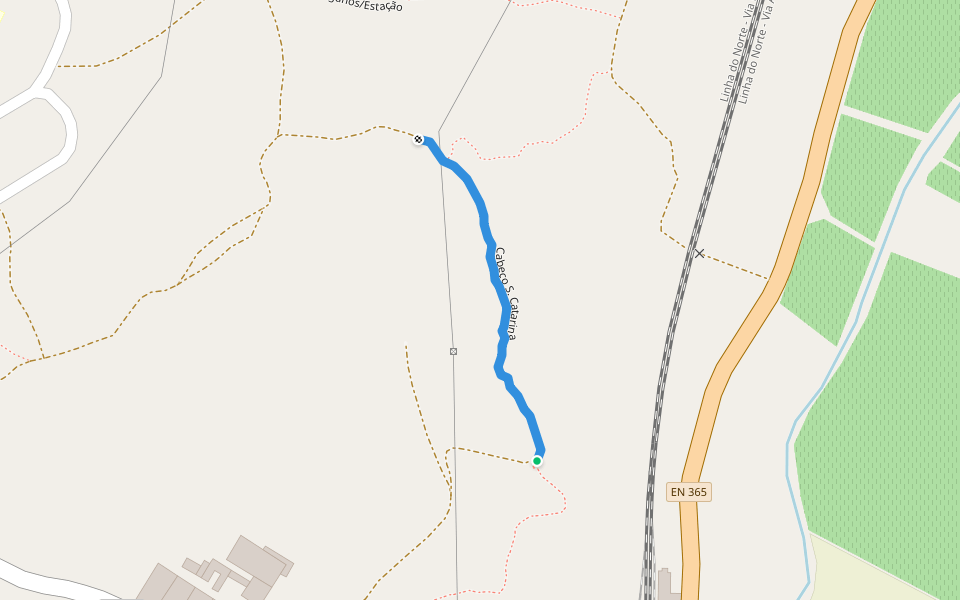 Cabeço S. Catarina walking route map in Santarém
