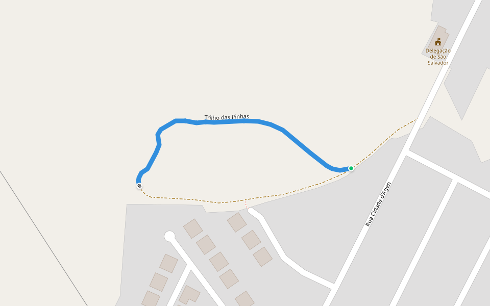 Trilho das Pinhas walking route map in Santarém