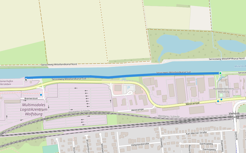 Mittelland Canal South service route Walking And Running Trail