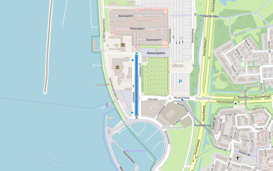 Lelybaan walking route map in Lelystad
