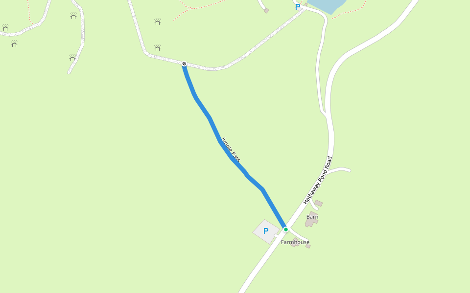 Jungle Pass walking route map in Hancock