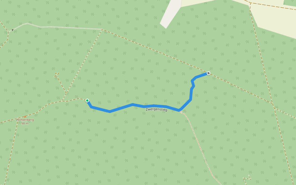 Zwergenstieg walking route map in Leiferde