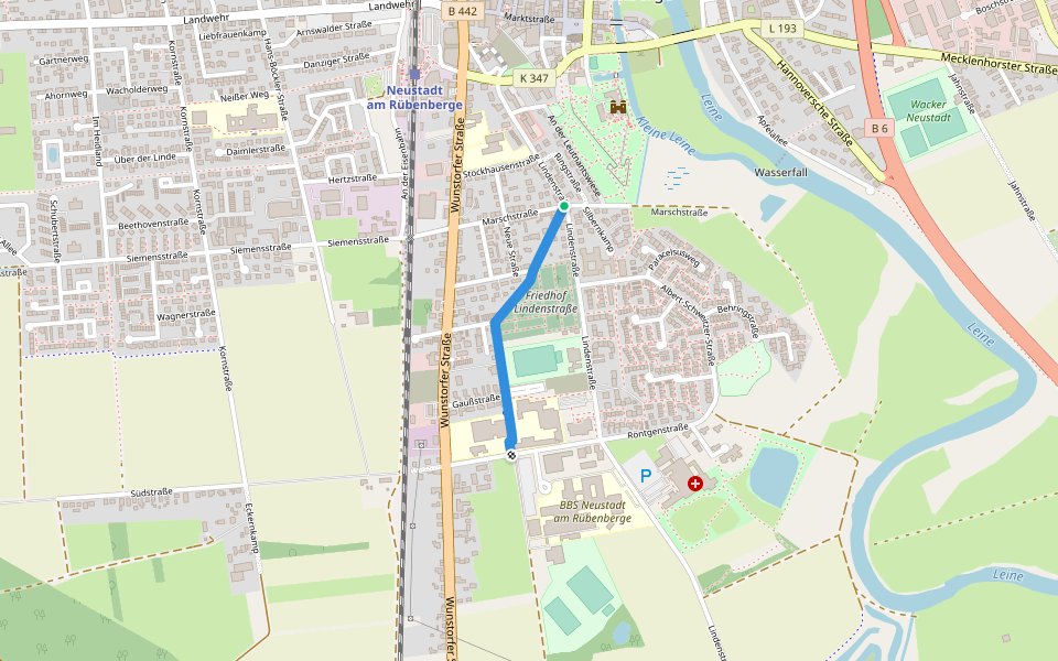 Dietrich-Redecker-Weg walking route map in Neustadt am Rübenberge