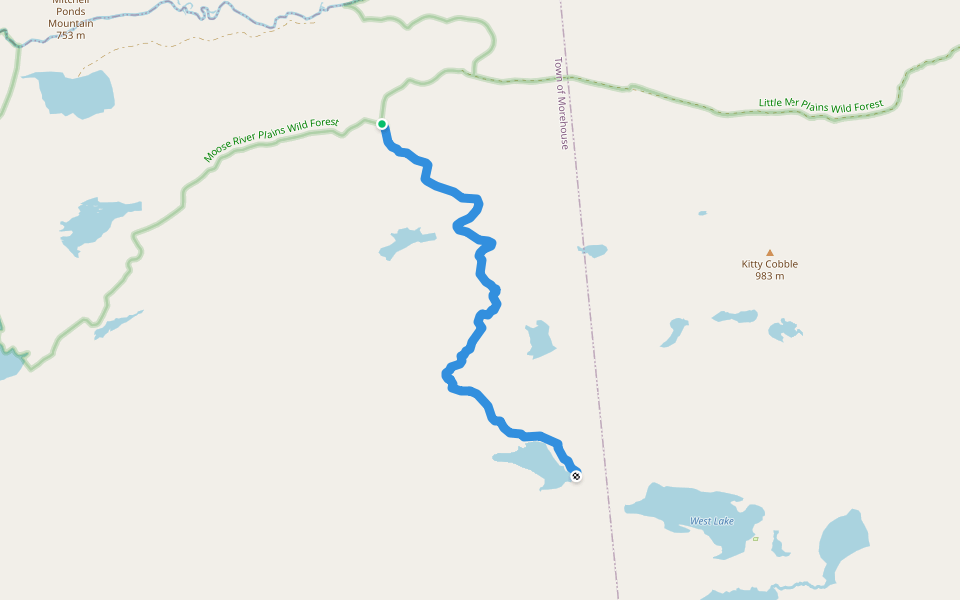 Brooktrout Lake Trail walking route map in Hoffmeister