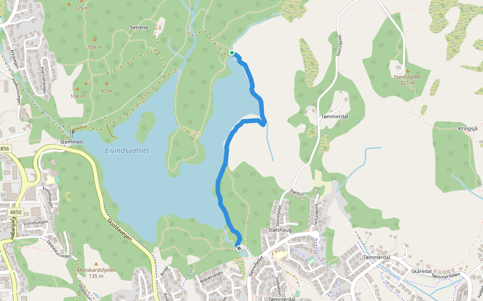 Lions-løypa walking route map in Haugesund