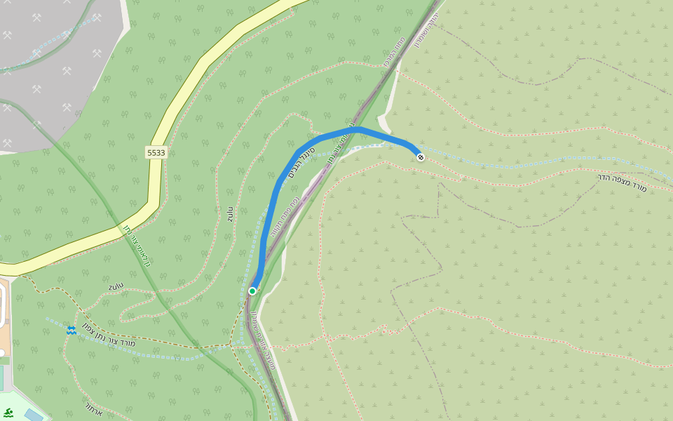 סינגל הגבים walking route map in Tzur Natan
