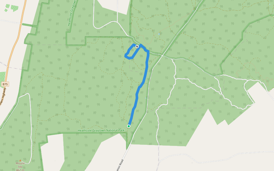 Wattle Gully Walk walking route map in Heathcote