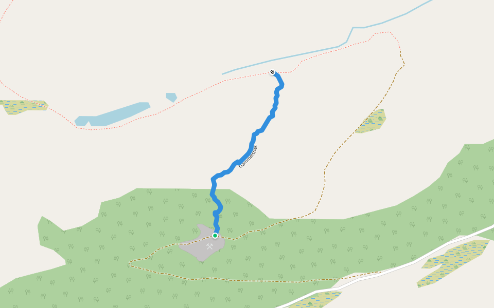 Gammelstien walking route map in Lensvik