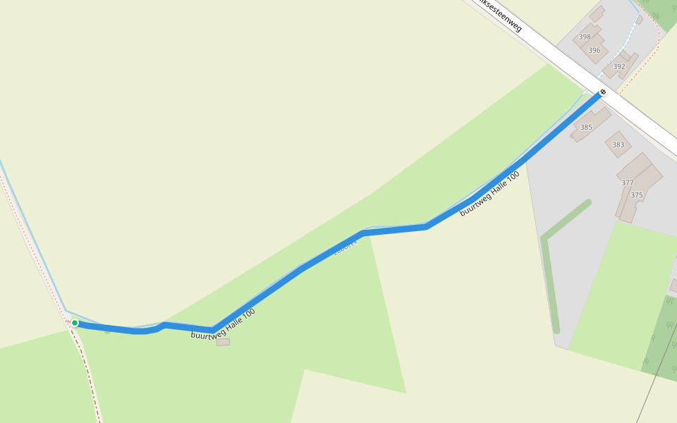 buurtweg Halle 100 walking route map in Halle