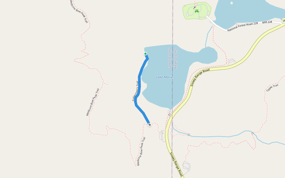 Fishermen's Trail walking route map in Centennial
