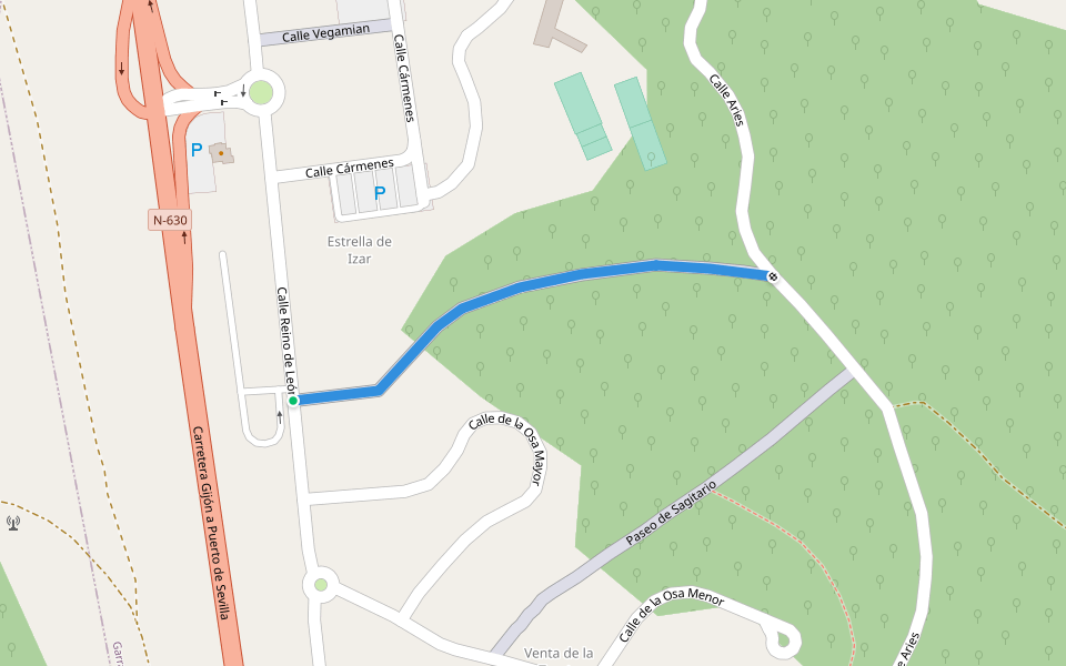 Paseo de Libra walking route map in Garrafe de Torío