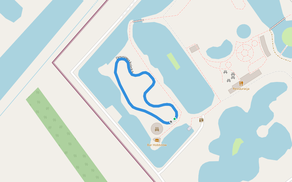 Dinusiowa kolejka walking route map in Lucin