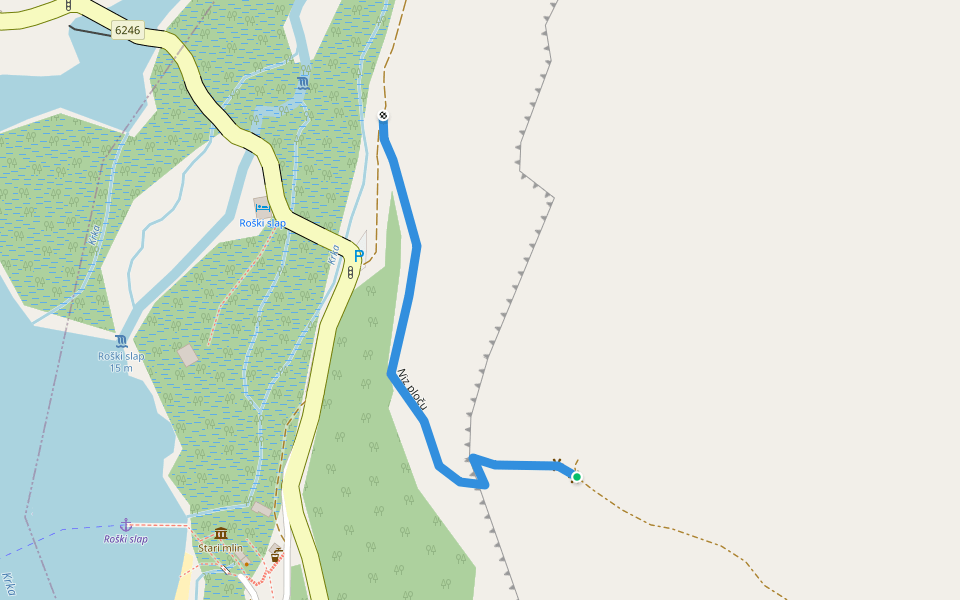 Niz ploču walking route map in Bogatić