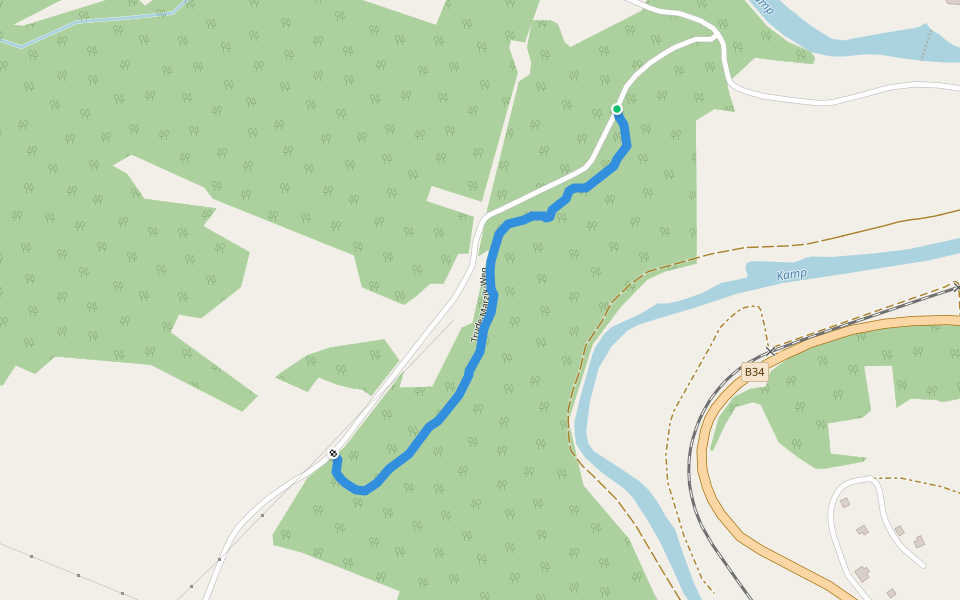 Trude-Marzik-Weg walking route map in Oberplank