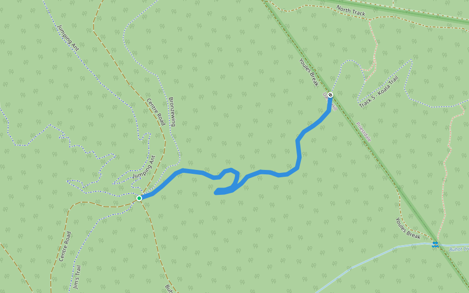 Track 2 - Chipline Trail (old_name Tunnel of Love) walking route map in Daisy Hill