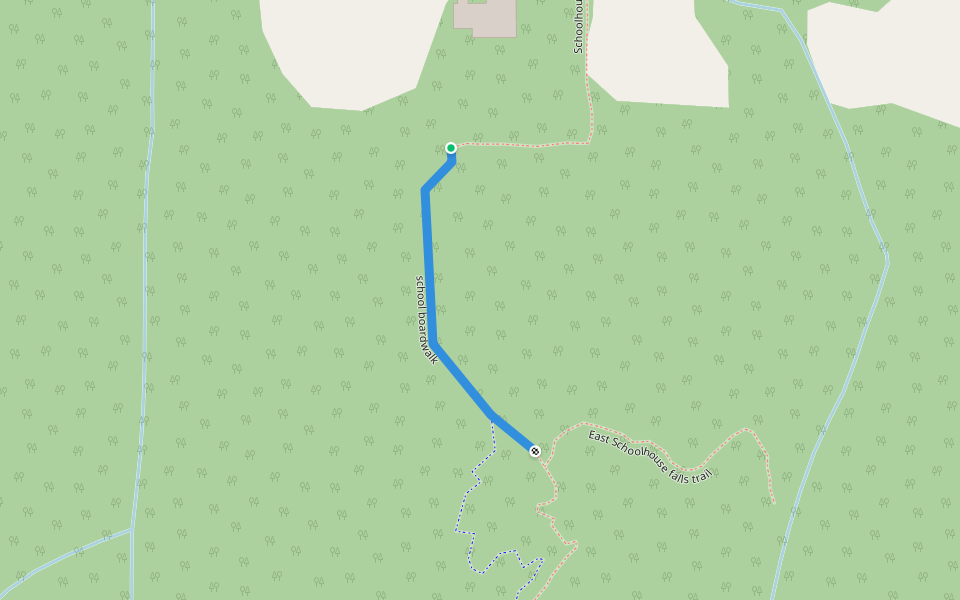 school boardwalk walking route map in Hagensborg