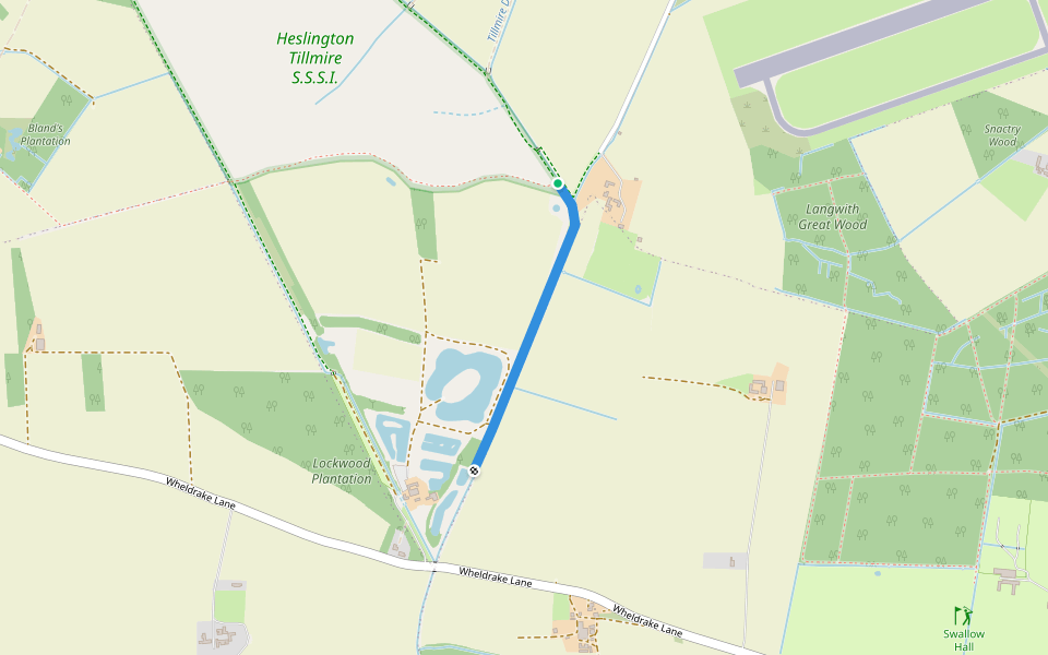 Back Stray walking route map in Crockey Hill