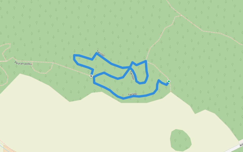 Twister walking route map in Aittomäenmaa