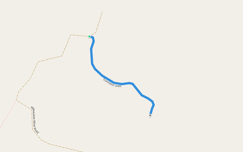 Translator path walking route map in Priest River
