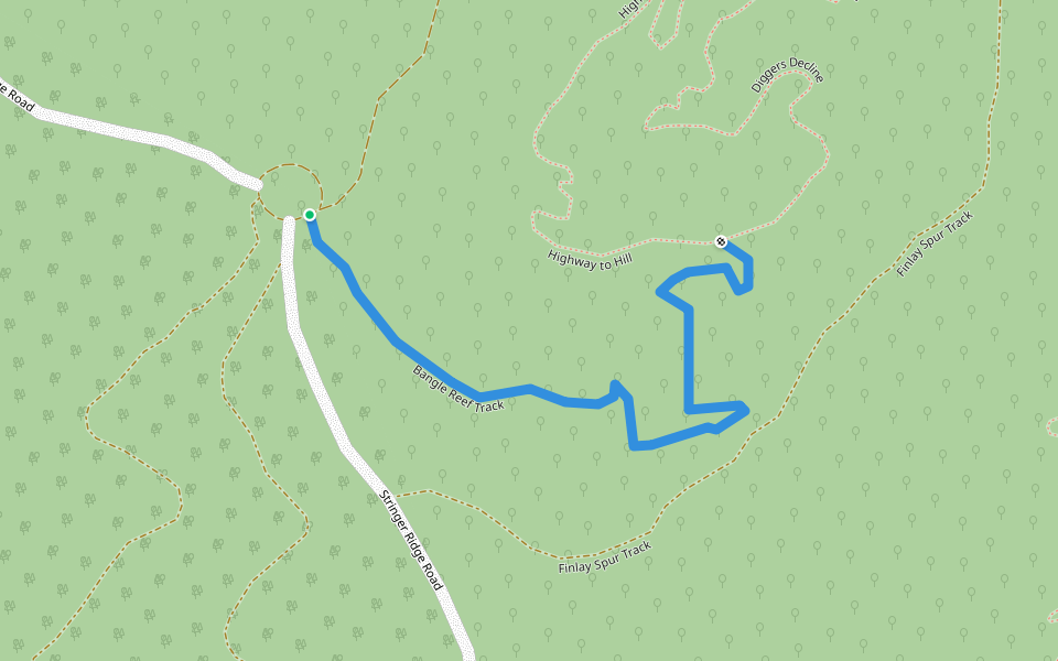 Bangle Reef Track walking route map in Stanley