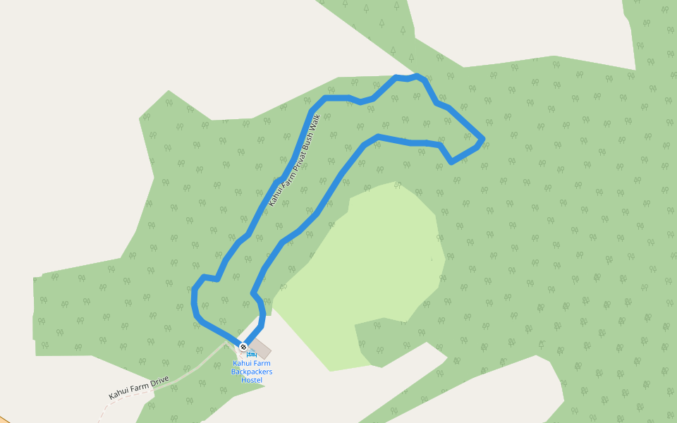 Kahui Farm Privat Bush Walk walking route map in Kaihu