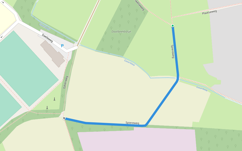 Spiereweg walking route map in Zwevegem