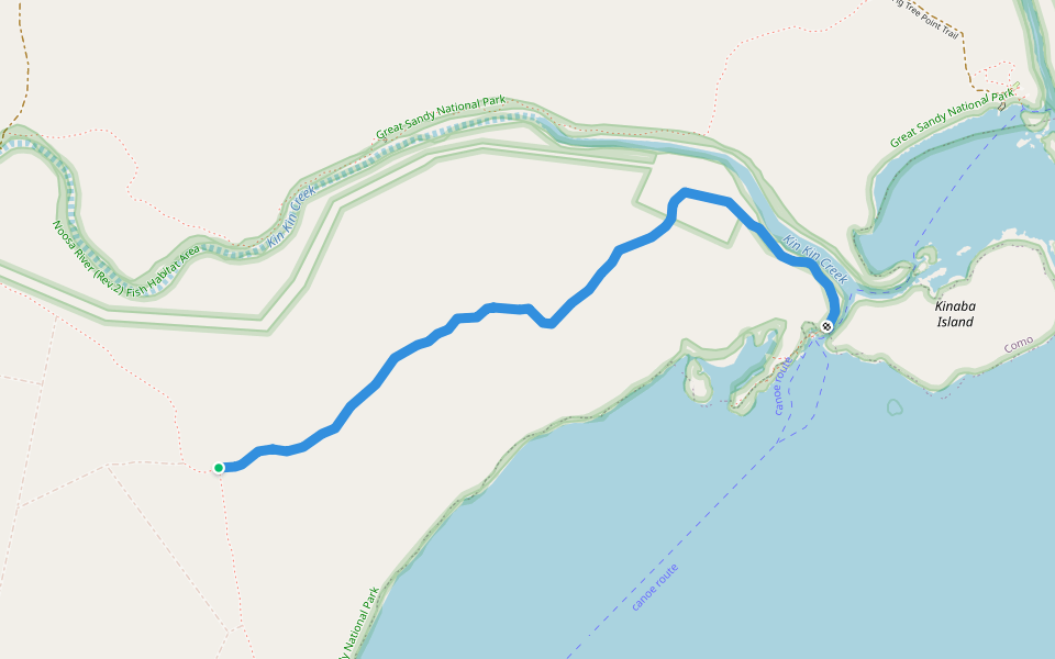 Kinaba Track walking route map in Como