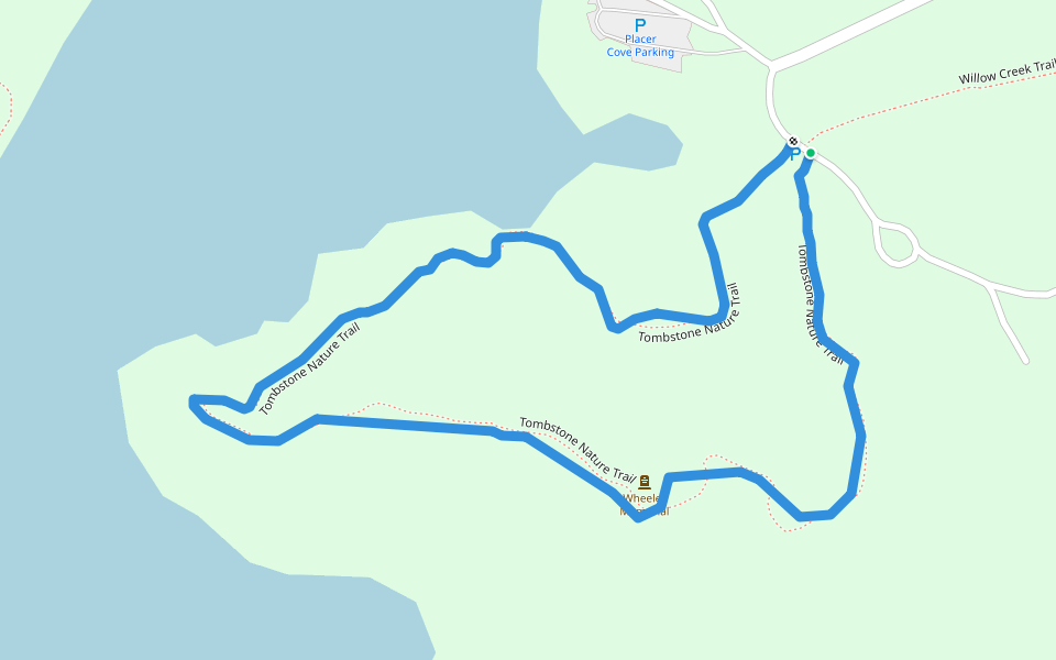 Tombstone Nature Trail walking route map in Clark
