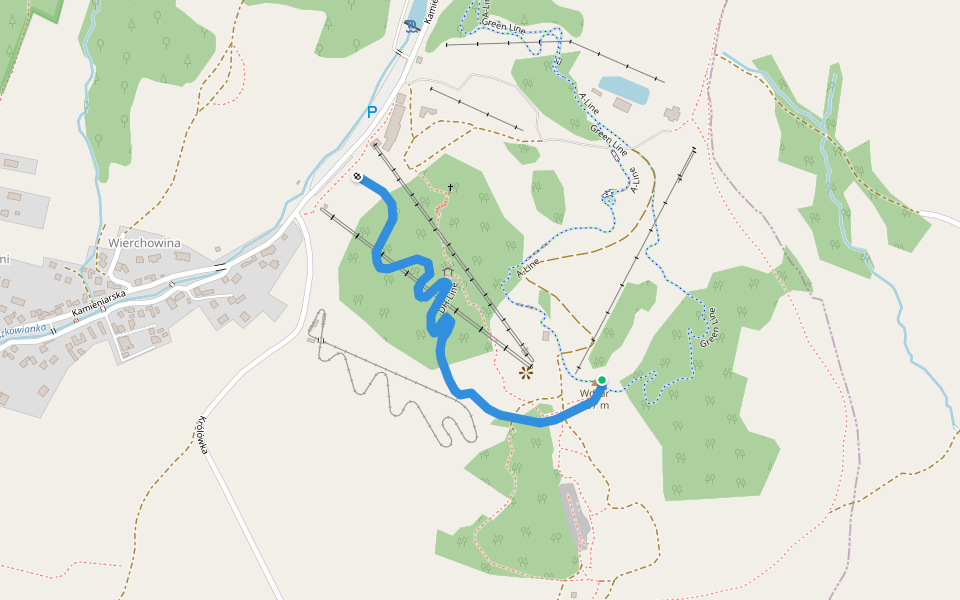 DH-Line walking route map in Kluszkowce