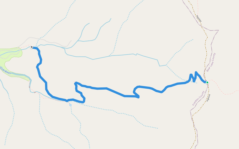Willow Flat walking route map in Saint Charles