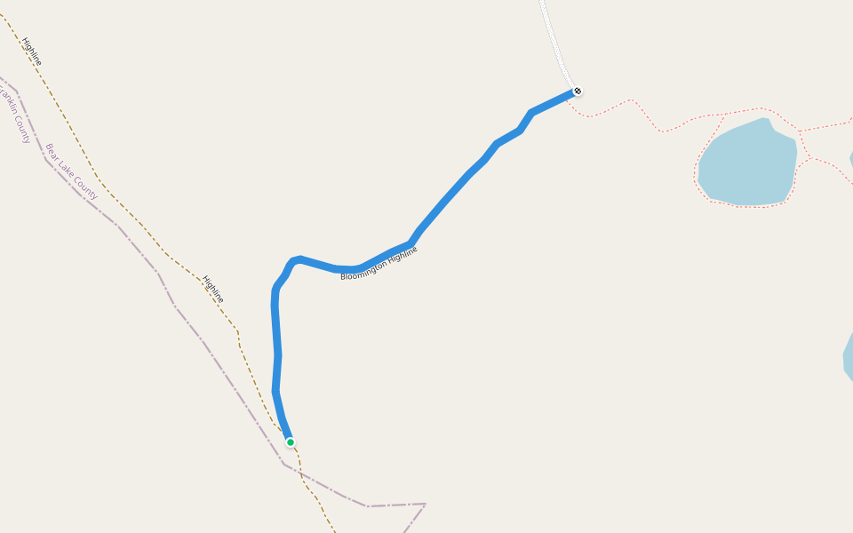 Bloomington Highline walking route map in Preston