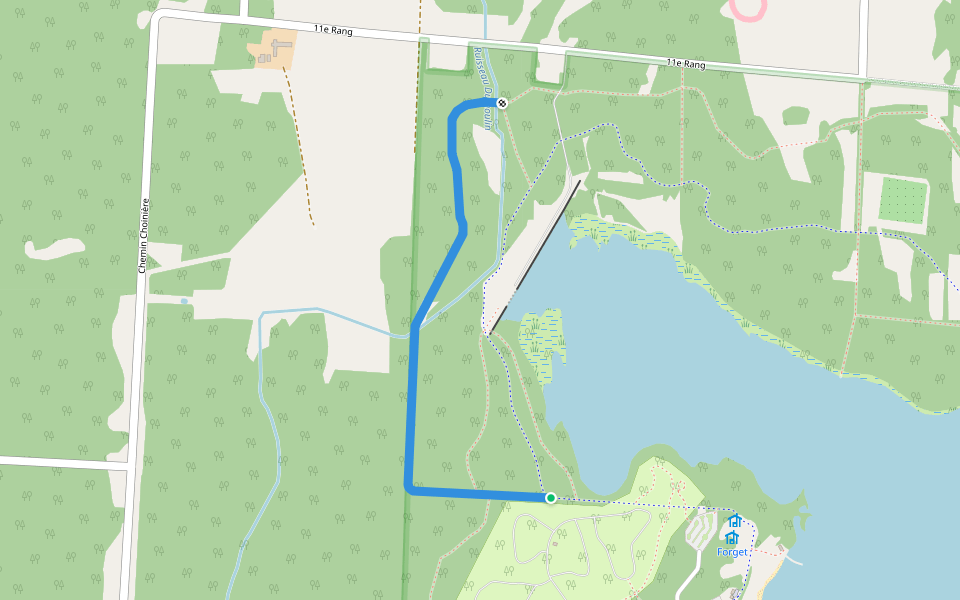 La Digue walking route map in Roxton Pond