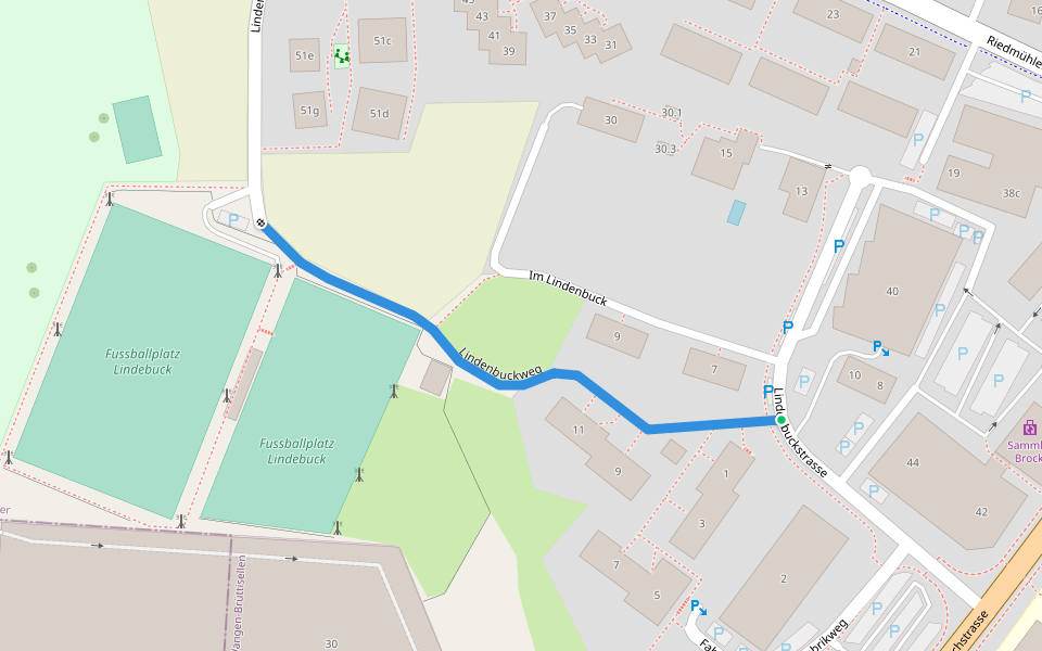 Lindenbuckweg walking route map in Wangen-Brüttisellen