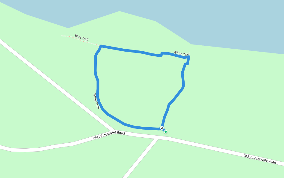 White Trail walking route map in New Johnsonville