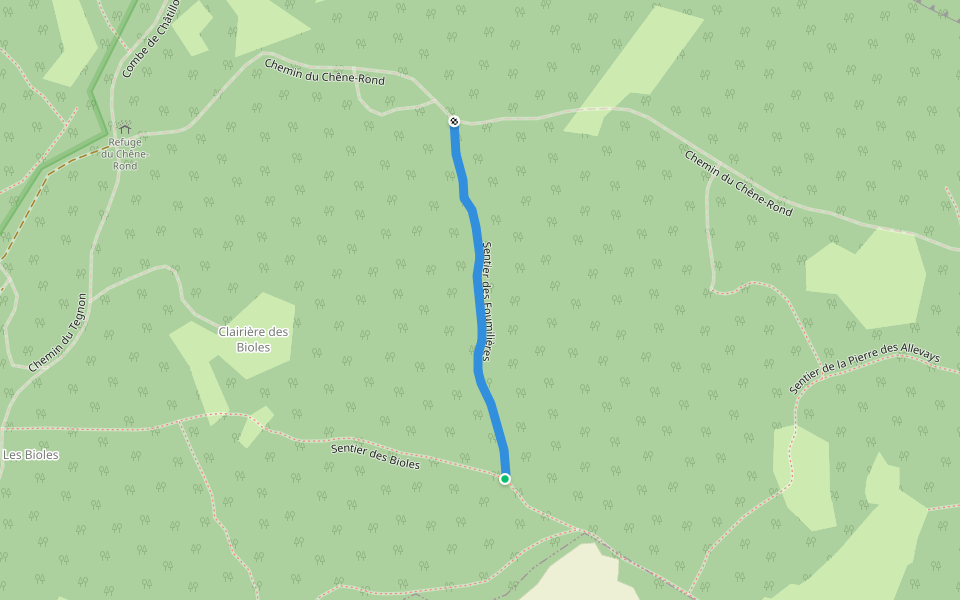 Sentier des Foumilières walking route map in La Sarraz