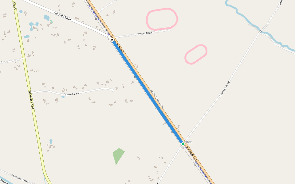 Paisley Road walking route map in Flaxton