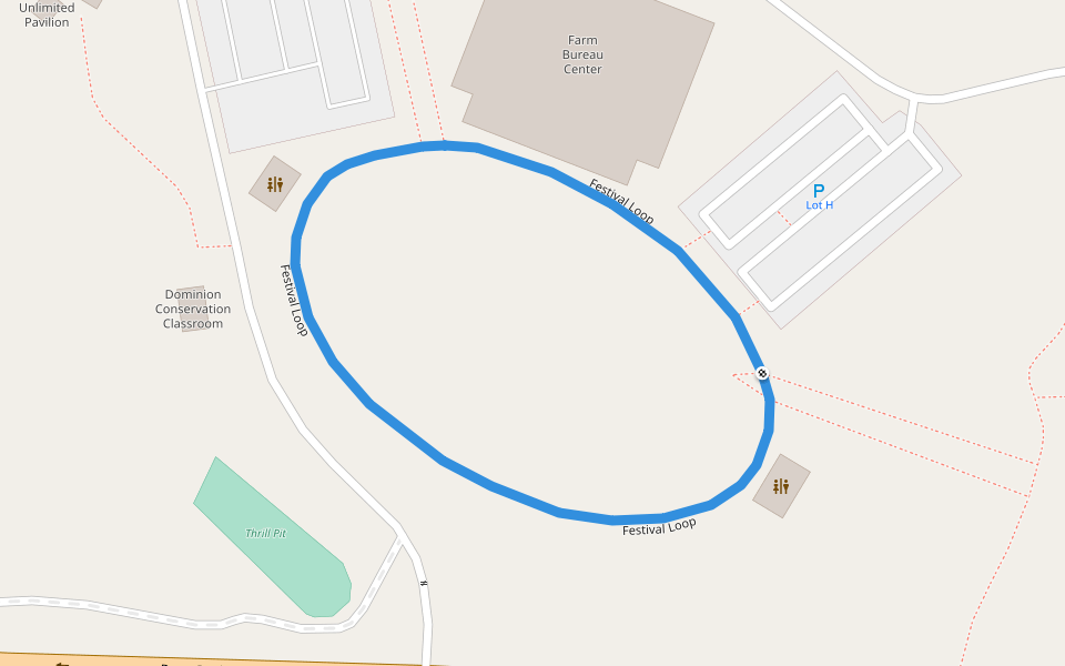 Festival Loop walking route map in Doswell