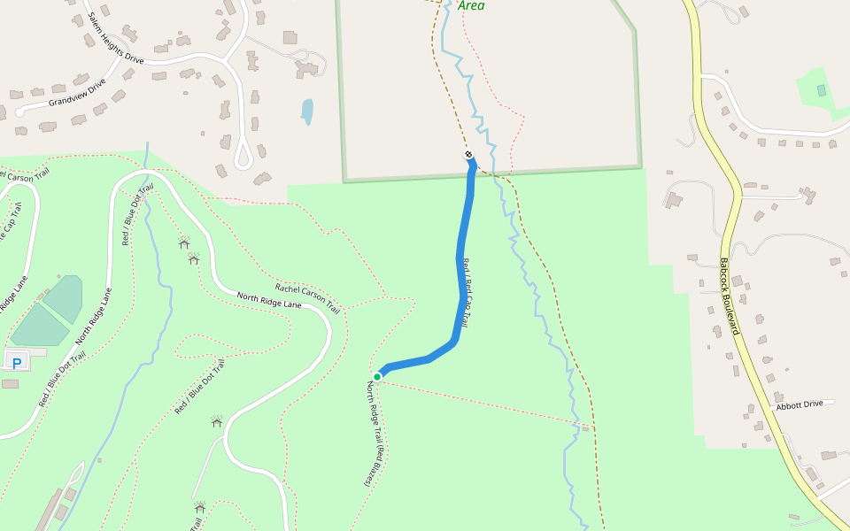 Red / Red Cap Trail walking route map in McCandless