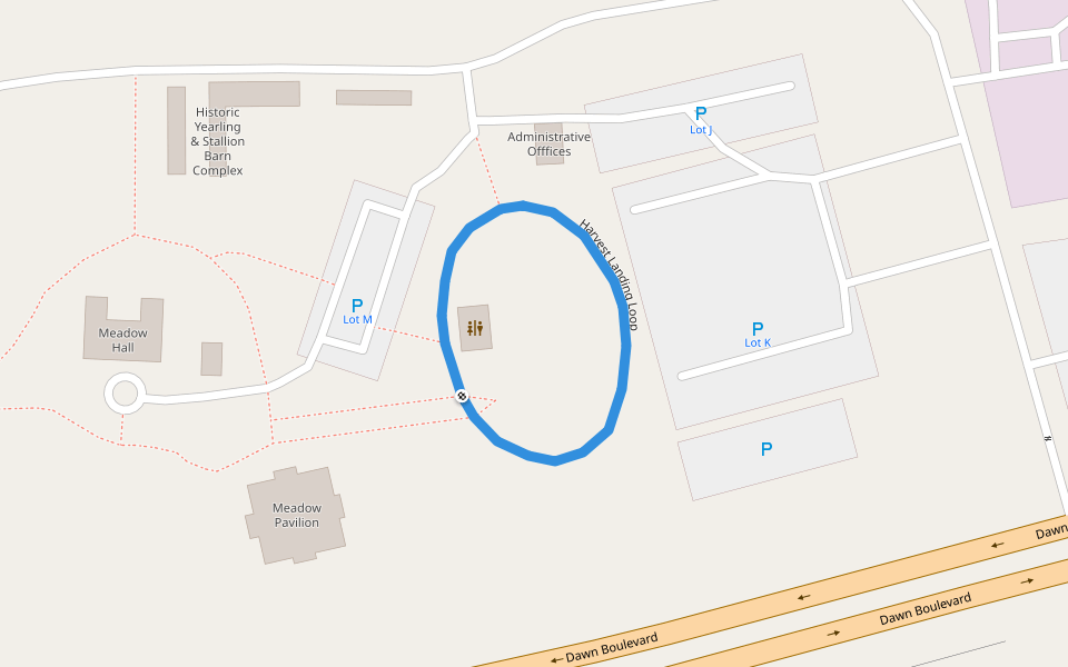 Harvest Landing Loop walking route map in Doswell