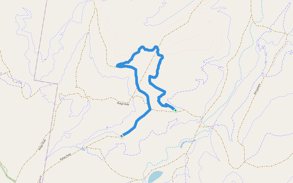 Plateaued walking route map in Mount Mort
