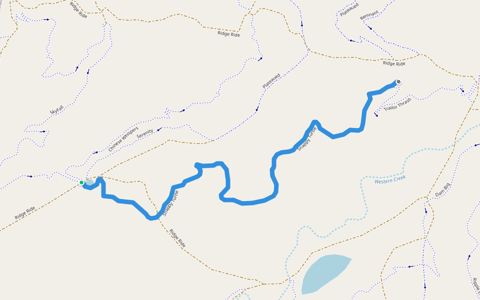 Snappy Turtle walking route map in Mount Mort