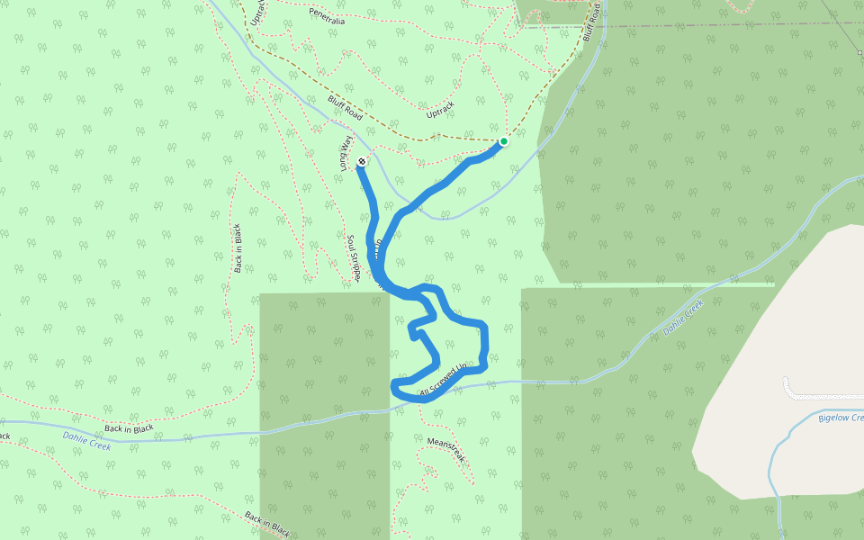 All Screwed Up walking route map in Smithers