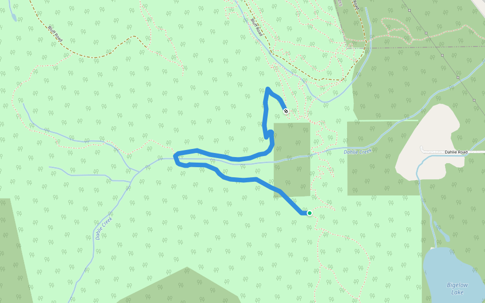 Back in Black walking route map in Smithers