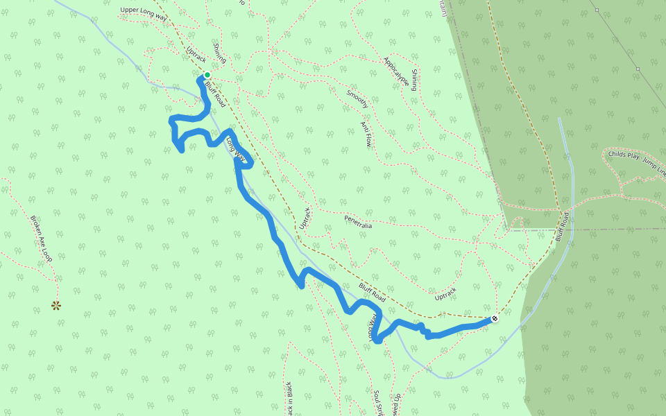 Long Way walking route map in Smithers