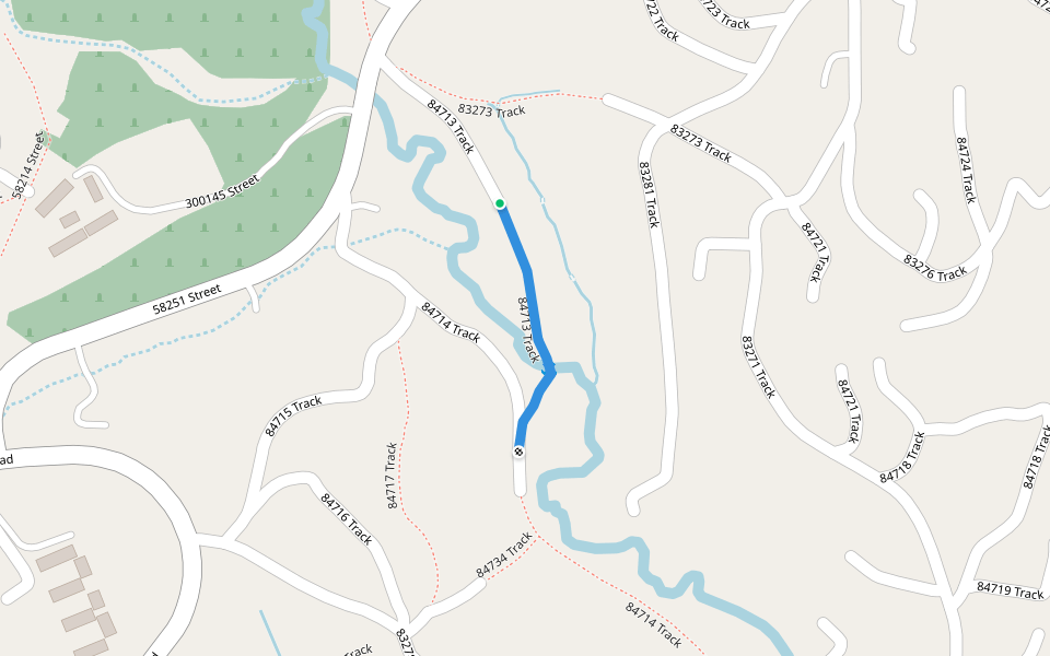 84713 Track walking route map in Folweni