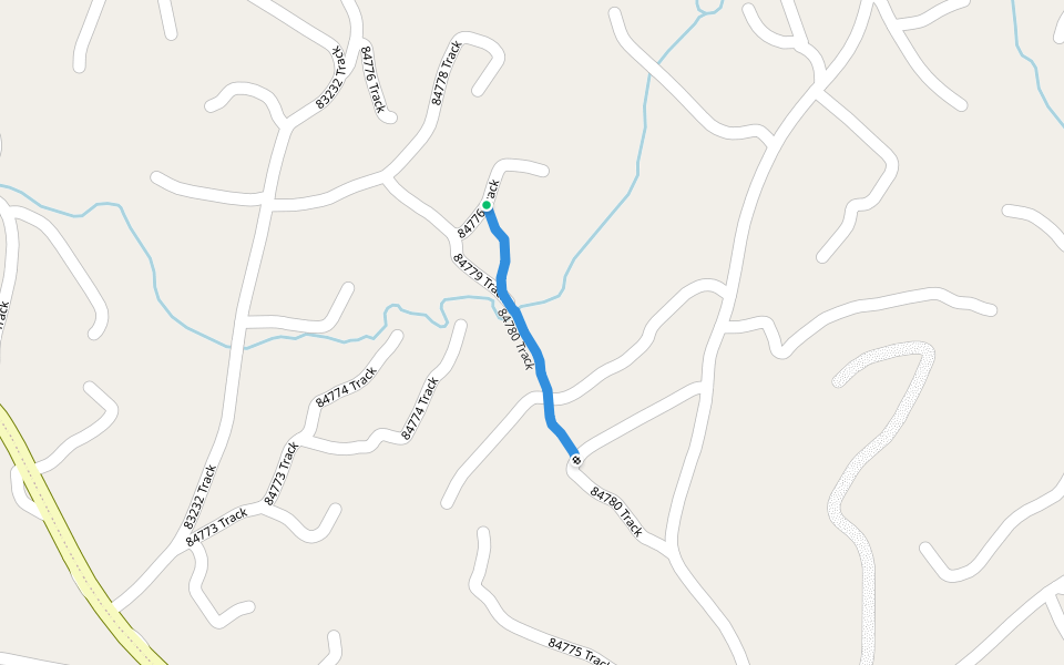 84780 Track walking route map in Golokodo-Ensimbini